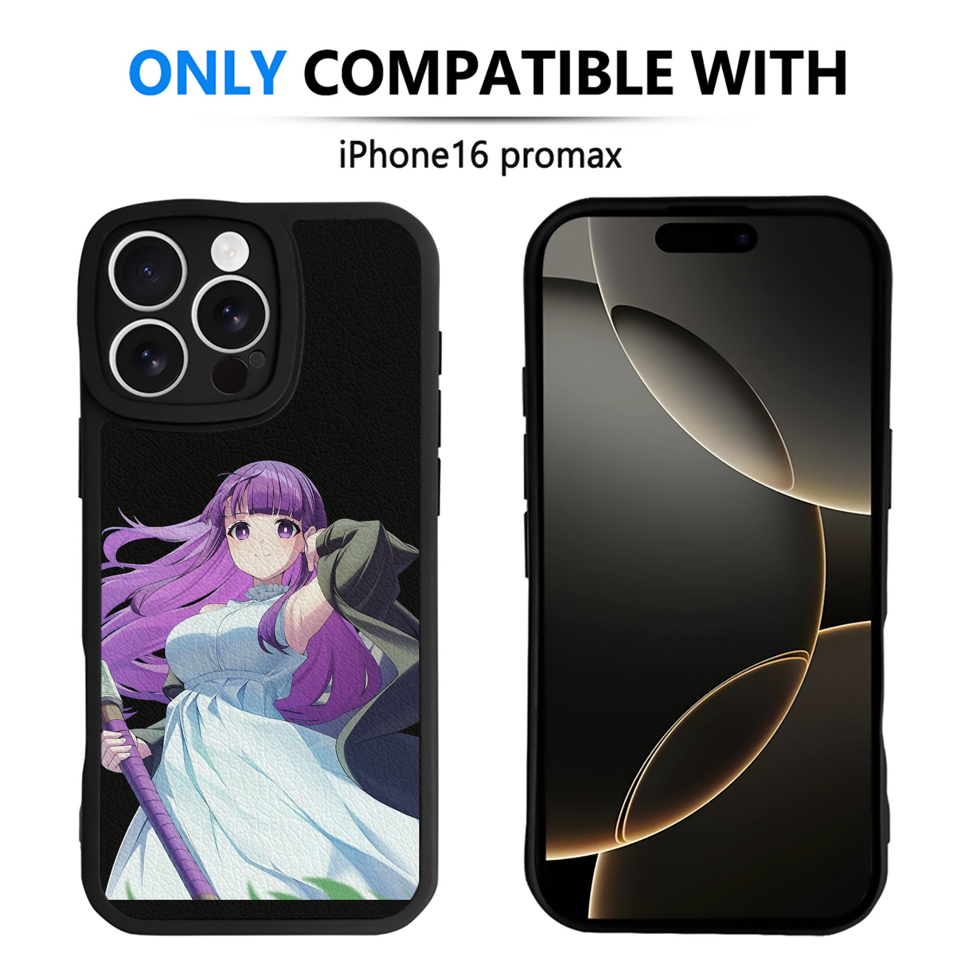 （画像用） 葬送のフリーレン Frieren 【iPhone 16シリーズ対応】シリコンスマホケース（レザー調） 材質：シリコン